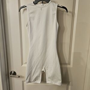 Crewneck Zip-up Gym Romper